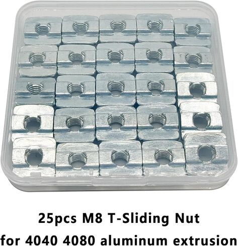 60Pcs 4040 Aluminum Extrusion Hardware Accessories, M8 T Nuts scerws kit for 4040 T Slot Rail Aluminum Extrusion Connectors in Saudi Arabia