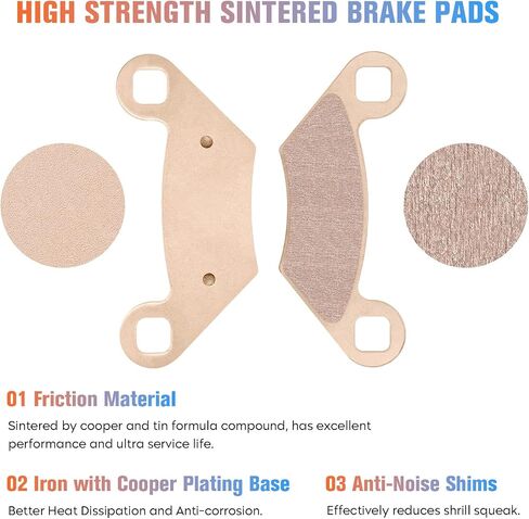 Youxmoto Sintered Brake Pads Fit for Polaris Sportsman 450 500 XP 550 EPS Forest X2 570 800 850 1000-2009 2010 2011 2013 2014 2015-2022, 4 sets Front and Rear Brake Pads, fits 2203628 in Saudi Arabia