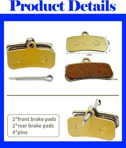 6 Pcs Front & Rear Disc Brake Pads Compatible with Sur Ron Light Bee X and S,Fis for Talaria Sting MX3 R/MX4, for Segway X160 X260 Electric Dirt Bike Replacement Parts in Saudi Arabia