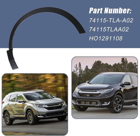 XQSMWF الأمامي الأيمن الجانبي الجانبي العجلة تقاطع تقليم Fender Flare Trim 74115-TLA-A02 74115TLAA02 HO1291108 متوافق مع Honda CR-V 1.5L 2.0L 2017-2022 in Kuwait