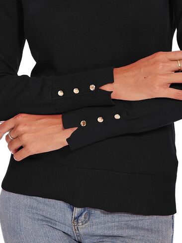 Spicy Sandia Women's V Neck Sweaters Long Sleeve Lightweight Pullover Knit Shirt Essential Top Dressy Casual in Saudi Arabia
