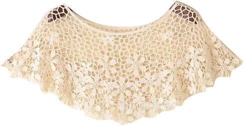 Women's Shawl Wraps Lace Shrug Short Sleeve Boho Cape Bolero Blazer Bridal Cover Up Cardigan in Kuwait