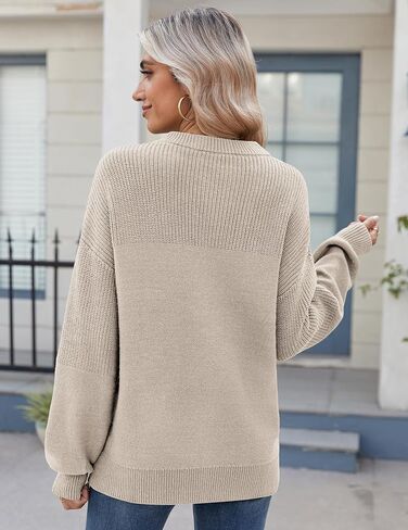 Zeagoo Women's 2025 Fall Chunky Knit Sweater Oversized Crewneck Long Sleeve Winter Cotton Pullover Sweaters Jumper Tops in Saudi Arabia