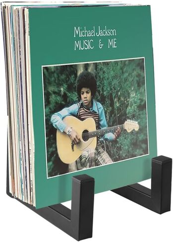 Picowe Vinyl Record Record Holder ، Black LP Display Rack Organizer ، Metal Record Stand (1 Pack) in Kuwait