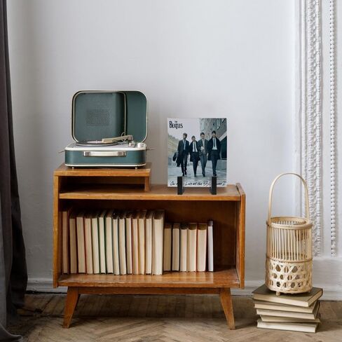 Picowe Vinyl Record Record Holder ، Black LP Display Rack Organizer ، Metal Record Stand (1 Pack) in Kuwait