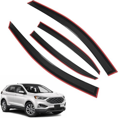 Accessories for Ford Edge Rain Guards 2024 2023 2022 2021 2020 2019 2018 2017 2016 2015 Window Visors Shades Extra Durable Tape-on Side Window Deflectors 4pcs Set in Kuwait