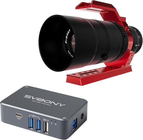 SVBONY SV555 APO Telescope Refractor 54mm, Astrophotography SLR Camera Lens, Petzval Objective Structure, 44mm Full Frame, F4.5 to F22 Variable Aperture, Suitable for Wide Field Astrophotography in Kuwait