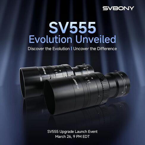 SVBONY SV555 APO Telescope Refractor 54mm, Astrophotography SLR Camera Lens, Petzval Objective Structure, 44mm Full Frame, F4.5 to F22 Variable Aperture, Suitable for Wide Field Astrophotography in Kuwait