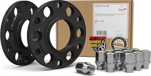 Wheel Accessories Parts 2 Pcs Hub Centric Billet Wheel Spacers Kit with Lugs 15mm Thick 6x5.5 6x139.7 78.10 Hub Includes 12 Pcs M14x1.5 Black ET Lug Nuts Fits 1999+ Silverado 1500 ｜ Sierra 1500 in Saudi Arabia