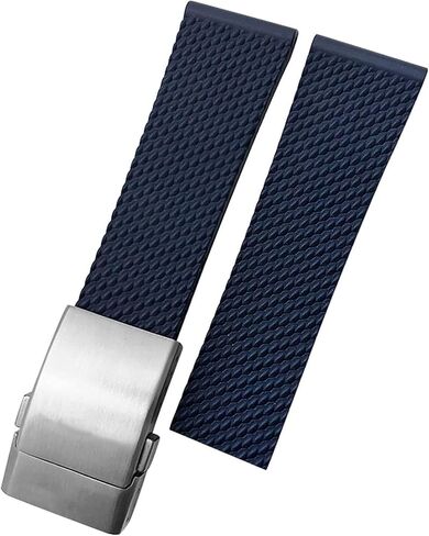 Watchprof Rubber Watchband لـ Breitling Superocean Heritage Avenger Challenger Silicone Watch Strap 22mm 24mm in Kuwait