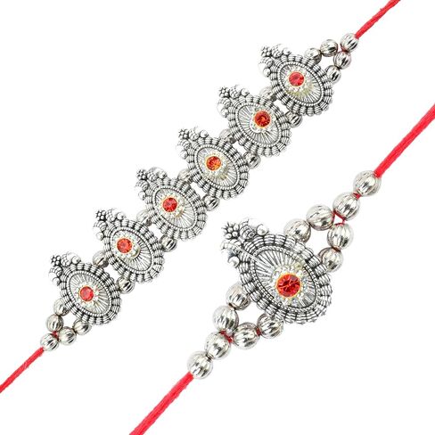 مجموعة من 2 Rakhi للأخ Rakhi سوار الخيط ل Bhai Bhabhi Bhaiya Veera Raksha Bandhan Rakhi مجموعة أساور Dora مع حزمة هدايا للأخ الشقيق الهندي Raksha Bandhan مهرجان in Saudi Arabia