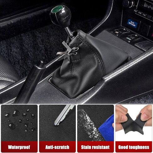KBH Gear Shift Boot Cover for Nissan Datsun 240z, 260z, 280z, Vinyl Leather Shifter Covering Upholstery, Anti-Scratch, Black in Saudi Arabia