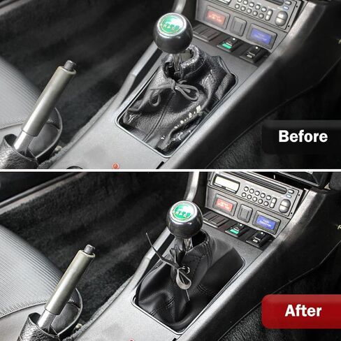KBH Gear Shift Boot Cover for Nissan Datsun 240z, 260z, 280z, Vinyl Leather Shifter Covering Upholstery, Anti-Scratch, Black in Saudi Arabia