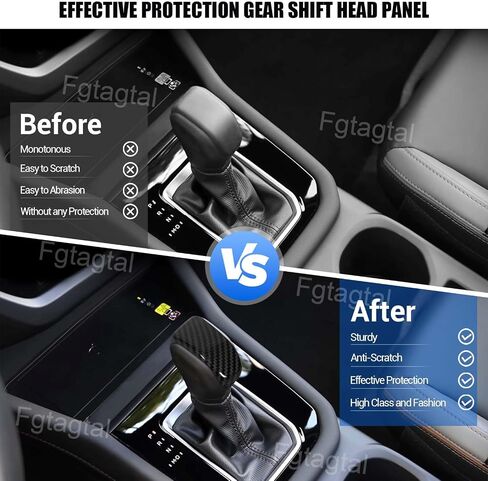 غطاء رأس التحول المتوافق مع سوبارو فورستر 2025 ، ABS Center Censole Gear Shifter Cover Cover Cover Accessories (نمط ألياف الكربون) in Saudi Arabia