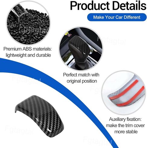 غطاء رأس التحول المتوافق مع سوبارو فورستر 2025 ، ABS Center Censole Gear Shifter Cover Cover Cover Accessories (نمط ألياف الكربون) in Saudi Arabia
