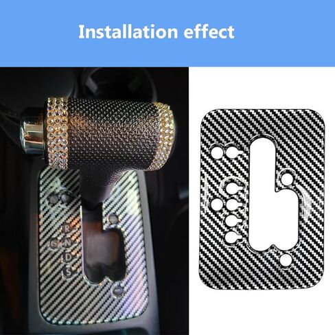 لفيلم VW Beetle 2007-2010 ملمس ألياف الكربون مع ملحقات مقبض مقبض لوحة الترس الكريستالية. in Kuwait