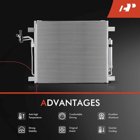 تكييف الهواء A-Premium A/C مكثف متوافق مع Infiniti Q70 2014-2019 ، M37 2011-2013 ، M56 2011-2013 ، Q70L 2015-2019 ، 3.7L 5.6L ، استبدل# 921001MA0A ، 921001MA0B in Saudi Arabia