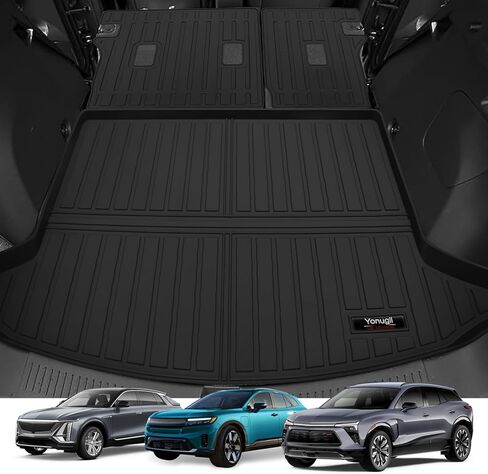 مخصصة لعام 2023 2024 2025 تشيفي بليزر EV (وليس السترة)/هوندا Prologue/Cadillac Lyriq Floor Mats Trunk Trunk Cargo and Backrest Mat All Advalse TPE (لـ 23-25 Chevy Blazer EV) in Kuwait
