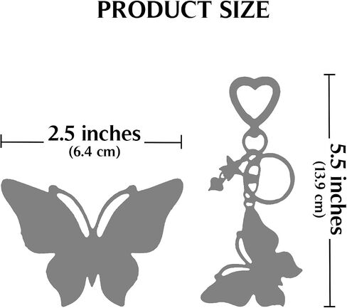 Cute Charms Keychains For Women - Purse Keyring Butterfly Purse Charm Handbags Lovely Accessories Heart Clasp in Saudi Arabia