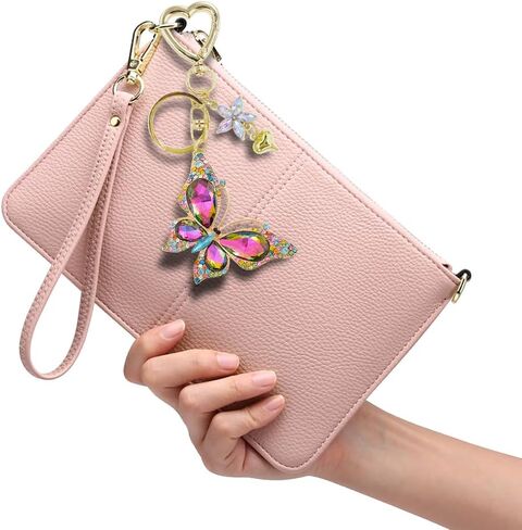 Cute Charms Keychains For Women - Purse Keyring Butterfly Purse Charm Handbags Lovely Accessories Heart Clasp in Saudi Arabia