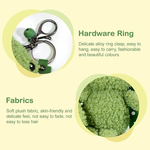 Frog Plush Keychain - Cute Animal Plush Gift for Backpacks, Car Key Bag, Wallet, Purse Decor in Kuwait