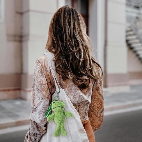 Frog Plush Keychain - Cute Animal Plush Gift for Backpacks, Car Key Bag, Wallet, Purse Decor in Kuwait