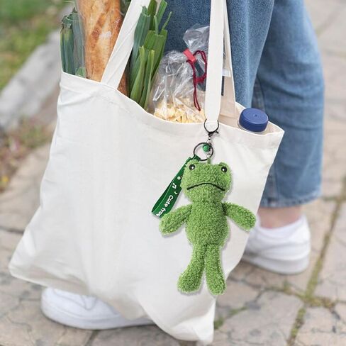 Frog Plush Keychain - Cute Animal Plush Gift for Backpacks, Car Key Bag, Wallet, Purse Decor in Kuwait