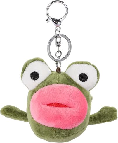 Frog Plush Keychain - Cute Animal Plush Gift for Backpacks, Car Key Bag, Wallet, Purse Decor in Kuwait
