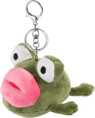 Frog Plush Keychain - Cute Animal Plush Gift for Backpacks, Car Key Bag, Wallet, Purse Decor in Kuwait