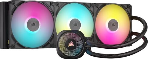 مبرد وحدة المعالجة المركزية السائل CORSAIR iCUE Link Titan 240 RX RGB - 240 مم AIO - ضوضاء منخفضة - محرك تبريد FlowDrive - Intel LGA 1851/1700، AMD AM5/AM4 - 2X RX120 RGB Fans - يتضمن محور نظام iCUE Link - أسود in Kuwait