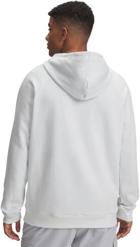 Under Armor Men Fleece Hoodie ، Lichen Blue (424)/Onyx White ، X-Small in Kuwait