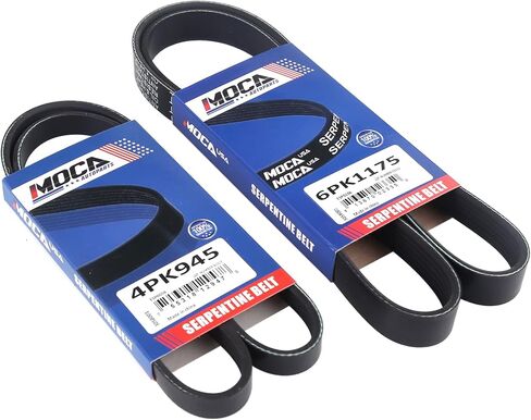 MOCA 4PK945 و 6PK1175 EPDM Serpentine Belt Fits for Infiniti 2006 M35 3.5L ، 2003-2006 FX35 3.5L ، 2003-2006 G35 3.5L ، 2001-2003 QX4 3.5L ، for Nissan 2003-2006 350Z 3.5L ، 2001-2004 PATHFINER in Saudi Arabia