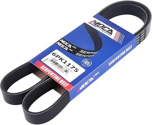 MOCA 4PK945 و 6PK1175 EPDM Serpentine Belt Fits for Infiniti 2006 M35 3.5L ، 2003-2006 FX35 3.5L ، 2003-2006 G35 3.5L ، 2001-2003 QX4 3.5L ، for Nissan 2003-2006 350Z 3.5L ، 2001-2004 PATHFINER in Saudi Arabia