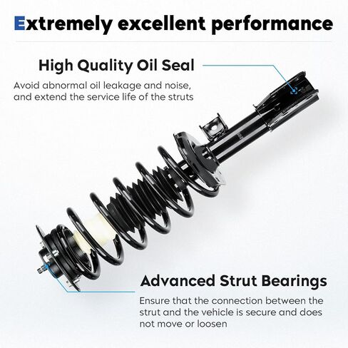 Front Struts Assembly w/Coil Spring Shock Absorber Fit for Chevy Equinox 2005 2006, for Pontiac Torrent 2006, Replace for 172209 172210 in Saudi Arabia