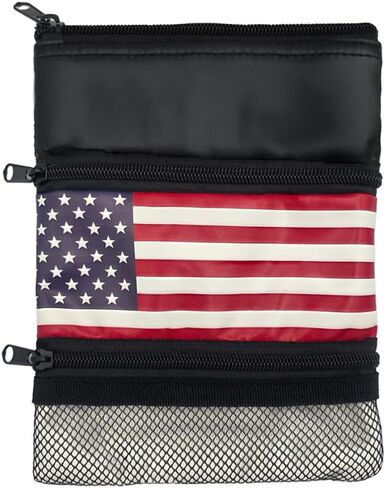 Multifunctional Golf Accessories Pouch – 3 Zippered Compartments for Golf Tees, Balls, Markers & Personal Items | Clip-On Bag for Easy Attachment to Golf Bags | Water-Resistant & Durable Design in Saudi Arabia
