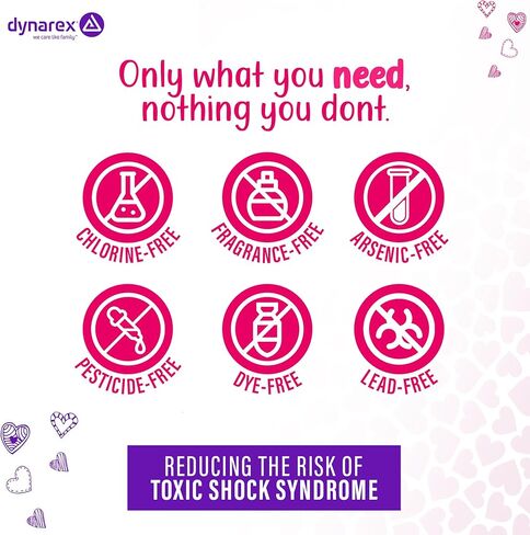 Dynarex Stampons العادية - منتج النظافة الأنثوية مع تطبيقات بلاستيكية للمناطق المشتركة - حماية 6 ساعات 500 ٪. لكل صندوق in Saudi Arabia