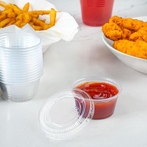 Amazon Basics Disposable Plastic Party Cups, Red, 9oz, 50 Count in Saudi Arabia