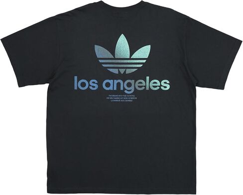 adidas Originals Mens City TREF LA Short Sleeve Graphic T-Shirt, Black, X-Large in Saudi Arabia