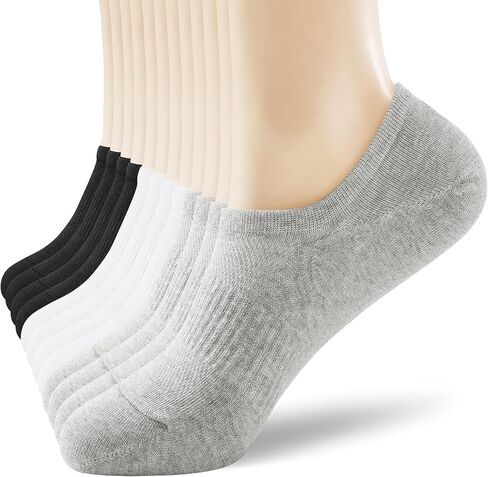 Dokutoku 6 عبوات Womens No Show Size Size 6-11 Thin Cotton White White Invisible Liner Socks in Kuwait