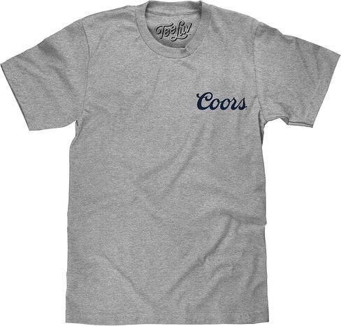 Tee Luv Men's Coors Banquet Shirt - Since 1873 Double Sided Beer Logo T-Shirt in Saudi Arabia
