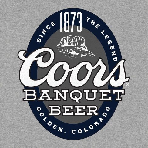 Tee Luv Men's Coors Banquet Shirt - Since 1873 Double Sided Beer Logo T-Shirt in Saudi Arabia
