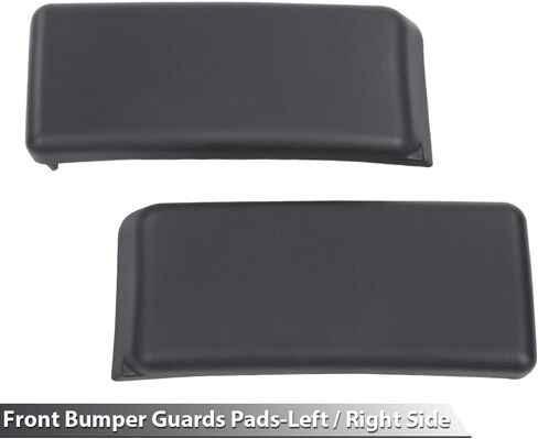 PIT66 Front Bumper Guards Pads & License Plate Frame Bracket Compatible with Ford F150 2009 2010 2011 2012 2013 2014 Insert Caps, 9L3Z17E810B 9L3Z17A385A, Black in Saudi Arabia