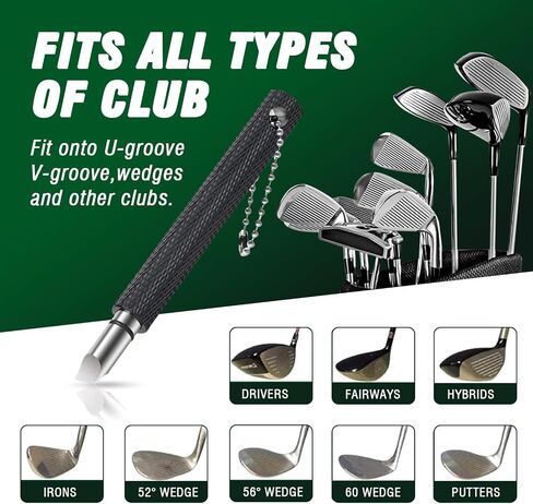 JOISAWF Golf Club Cleaner Brush with Water, 7.5" Pro Golf Groove Cleaner with Retainer Clip & Squeeze Water Bottle - Holds 4 Oz, Golf Gifts for Men Women, Essential Golf Club Bag Accessories in Saudi Arabia