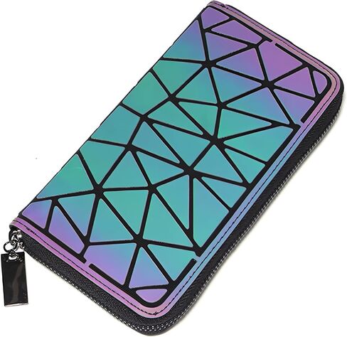 Geometric Clutch Wallet Luminous Lattice Purse Coin Purse Handbag For Women in Kuwait