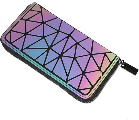 Geometric Clutch Wallet Luminous Lattice Purse Coin Purse Handbag For Women in Kuwait
