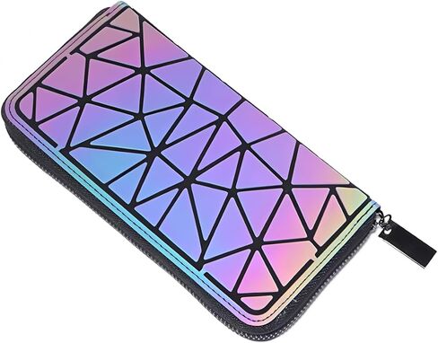 Geometric Clutch Wallet Luminous Lattice Purse Coin Purse Handbag For Women in Kuwait