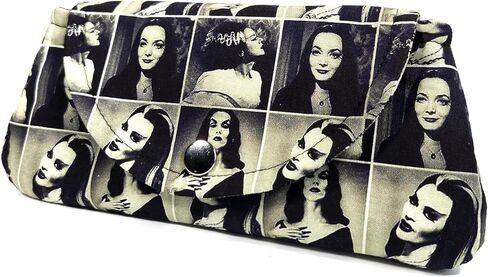 محفظة Gothic Ghoul Girl ، Vampira ، Morticia Addams ، Lily Munster ، عروس فرانكشتاين ، حقيبة مكياج القوطي ، هدية لها in Saudi Arabia