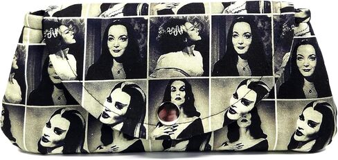 محفظة Gothic Ghoul Girl ، Vampira ، Morticia Addams ، Lily Munster ، عروس فرانكشتاين ، حقيبة مكياج القوطي ، هدية لها in Saudi Arabia