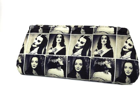 محفظة Gothic Ghoul Girl ، Vampira ، Morticia Addams ، Lily Munster ، عروس فرانكشتاين ، حقيبة مكياج القوطي ، هدية لها in Saudi Arabia