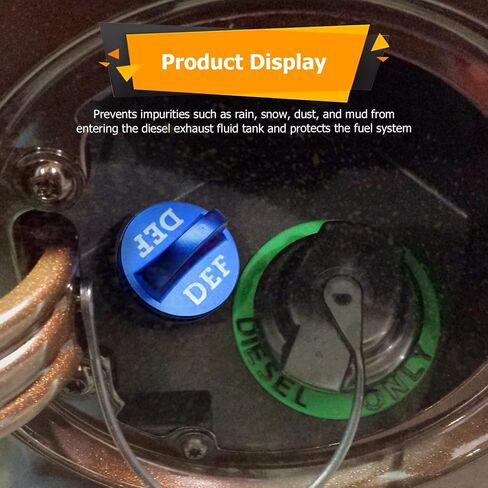 Weisen Green Magnetic Diesel Cap & Blue Diesel Ored Cap/Def Aluminium متوافق مع Dodge Ram Cummins Ecodiesel 1500/2500/3500 2019-2023 in Saudi Arabia